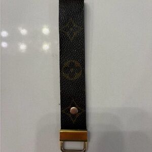 Louis Vuitton Monogram Dark Brown and Gold Key Strap